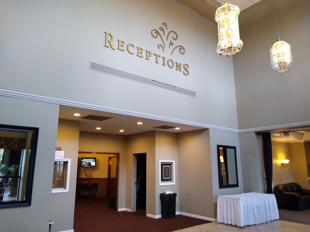 Main lobby of the Receptions Event Center in Fairfield, OH